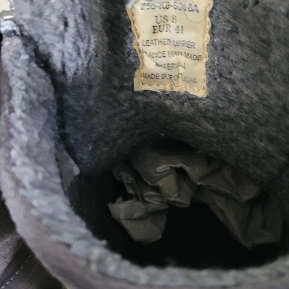 B2 Distressed Leather Fur Lined Men's Boots - Size 41/US 8 - Picture 6 of 11